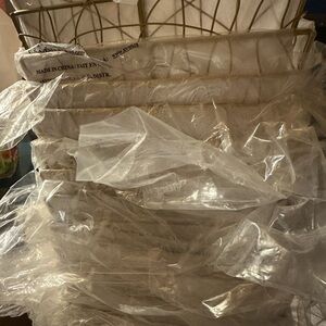 Avon vintage set of 2 Gold colored metal wire basket for storage/gifting